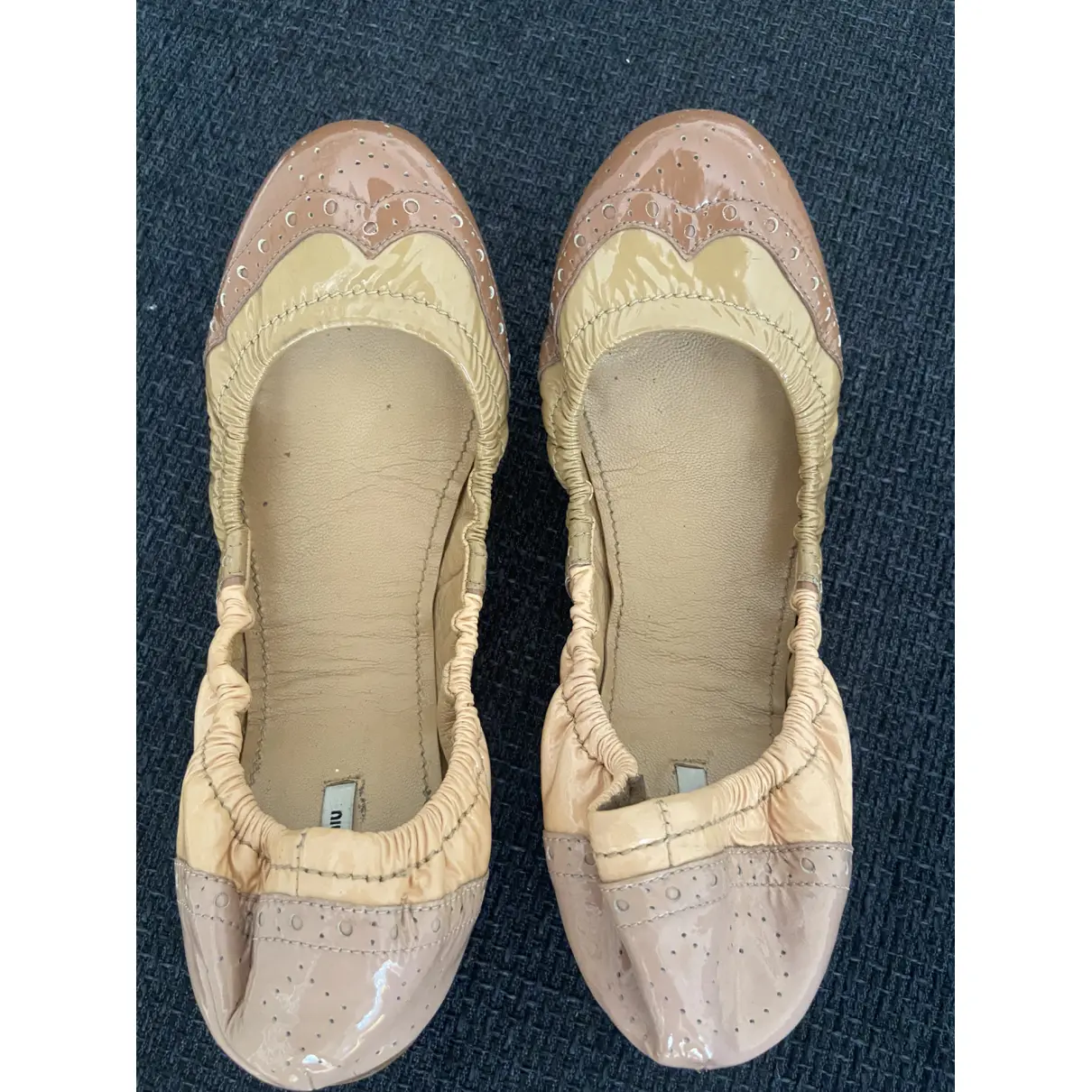 Buy Miu Miu Patent leather ballet flats online
