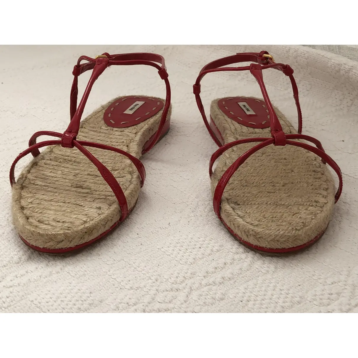 Buy Miu Miu Patent leather sandal online