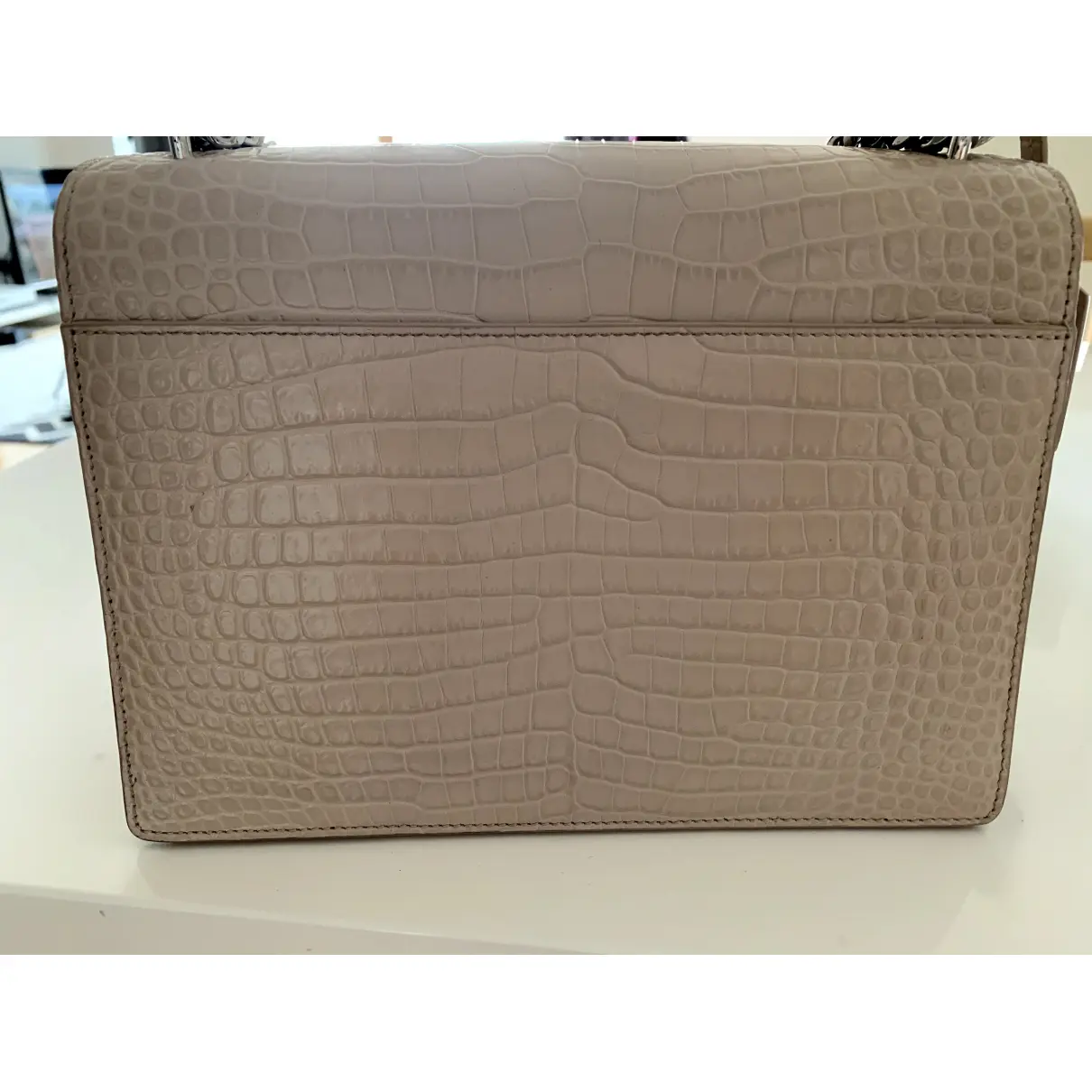 Buy Saint Laurent Sunset patent leather handbag online