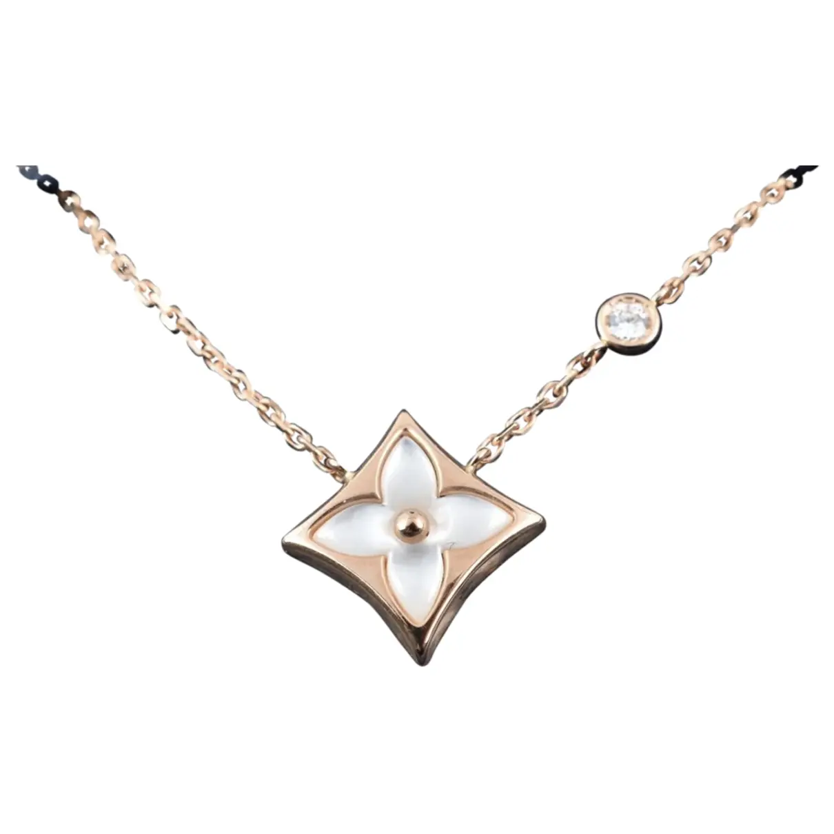Blossom pink gold necklace