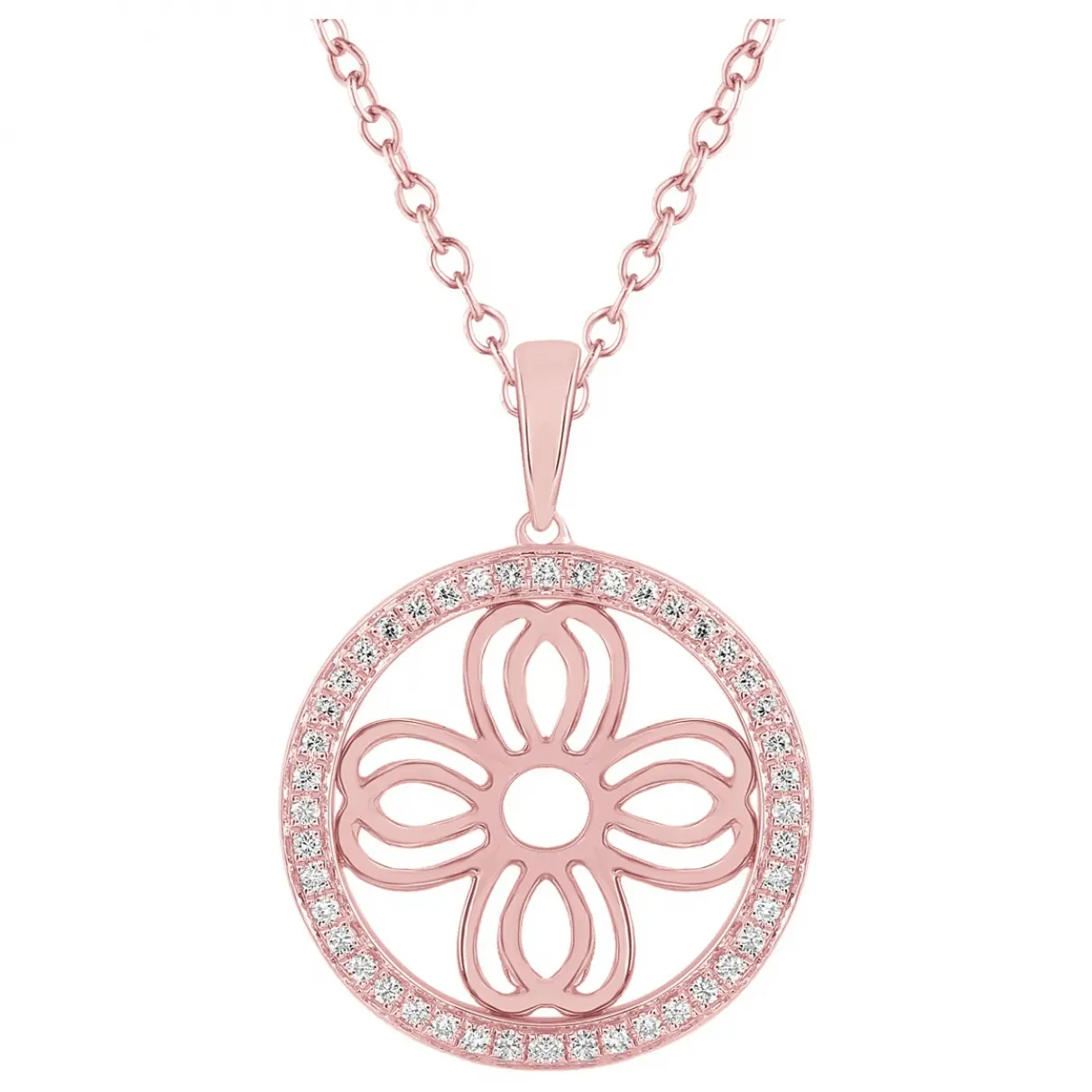 Pink gold pendant Luv Eclipse