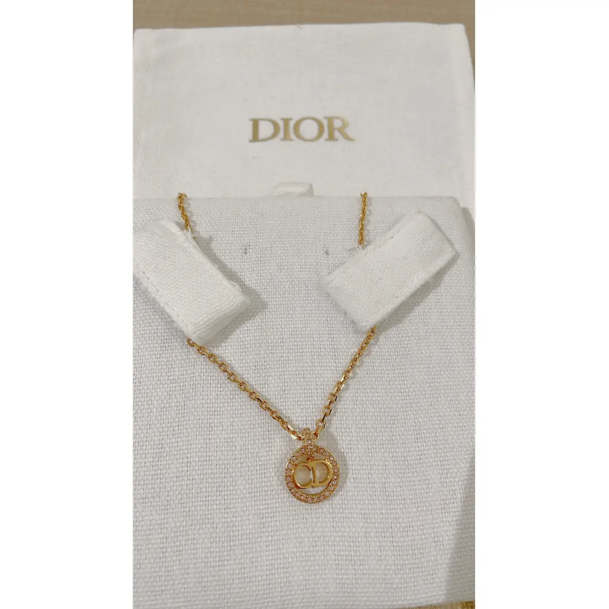 Buy Dior Petit CD pink gold necklace online