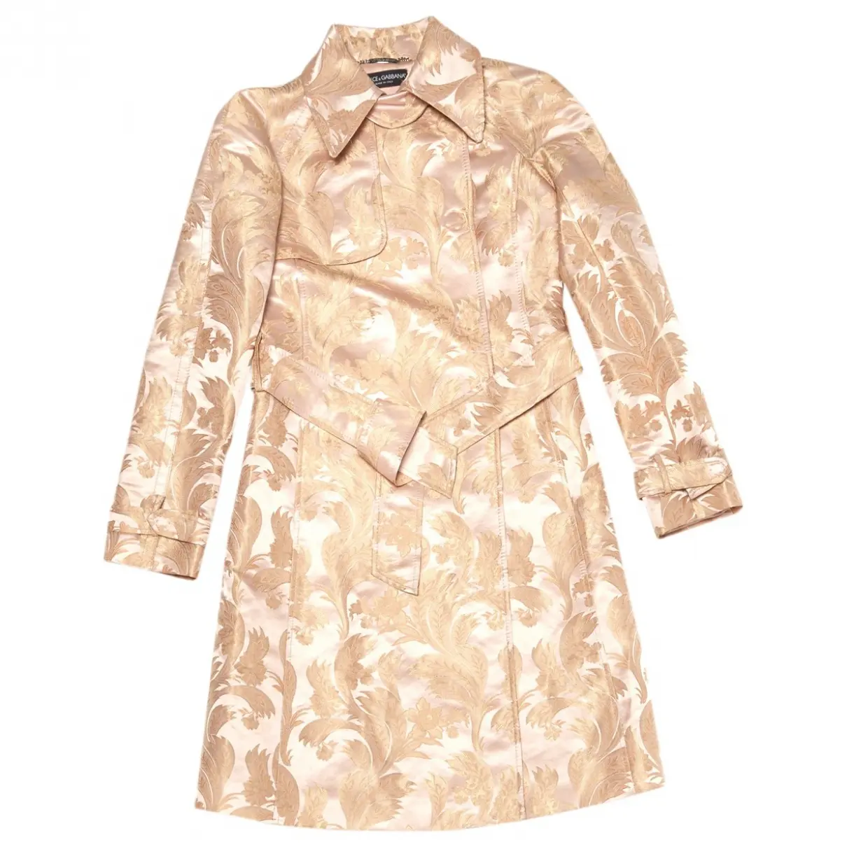 Pink Polyester Trench coat Dolce & Gabbana