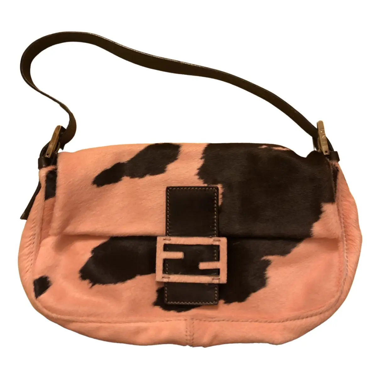 Baguette pony-style calfskin clutch bag Fendi