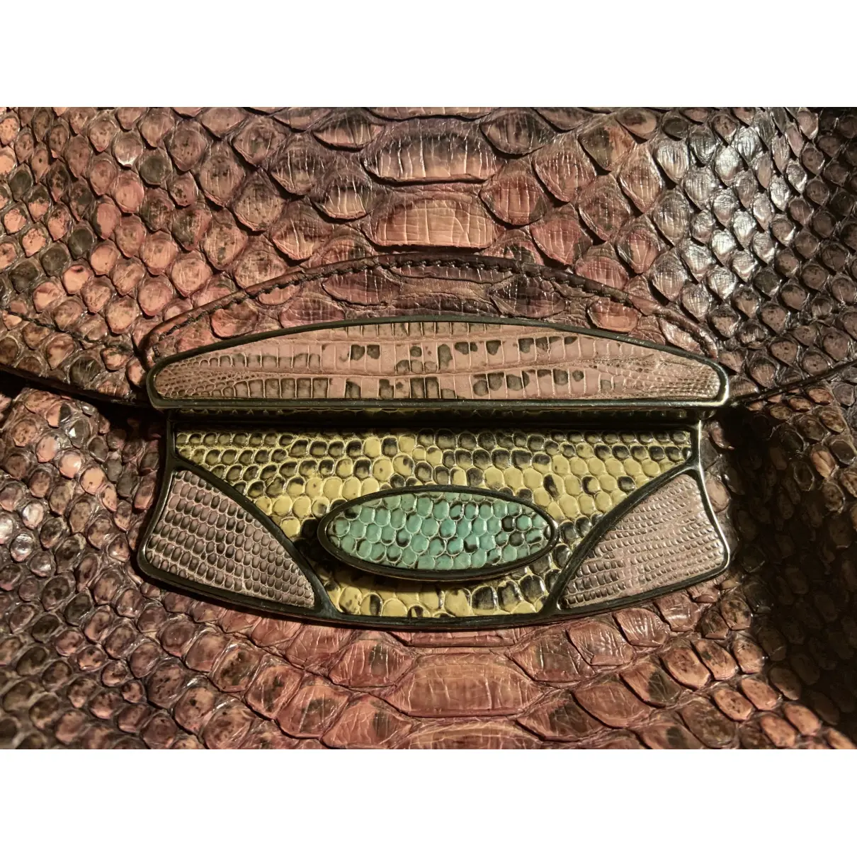 Madras python handbag Prada