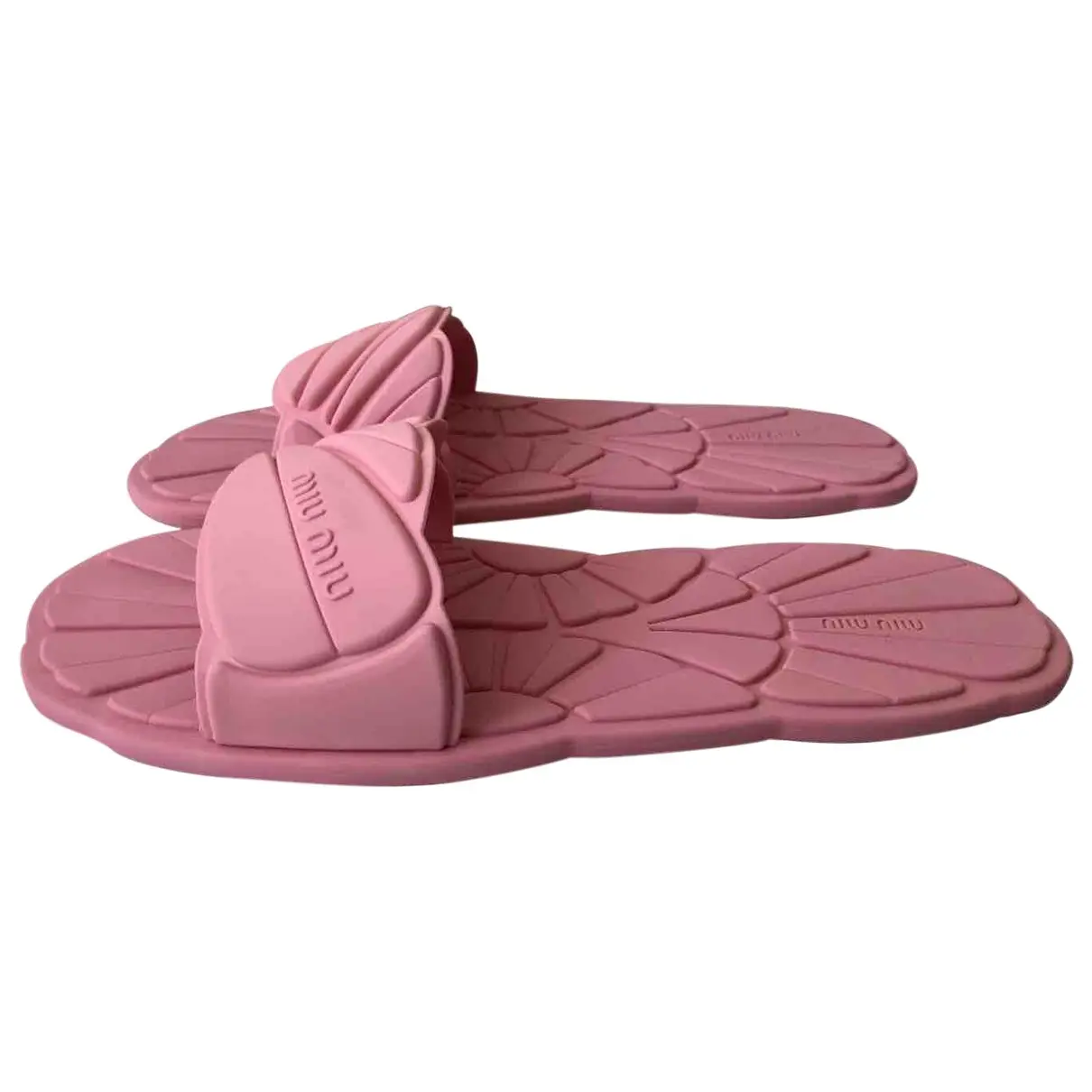 Pink Rubber Sandals Miu Miu