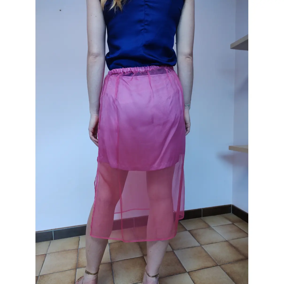 Silk mid-length skirt Dries Van Noten