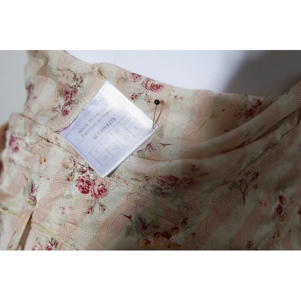 Silk mid-length dress John Galliano - Vintage