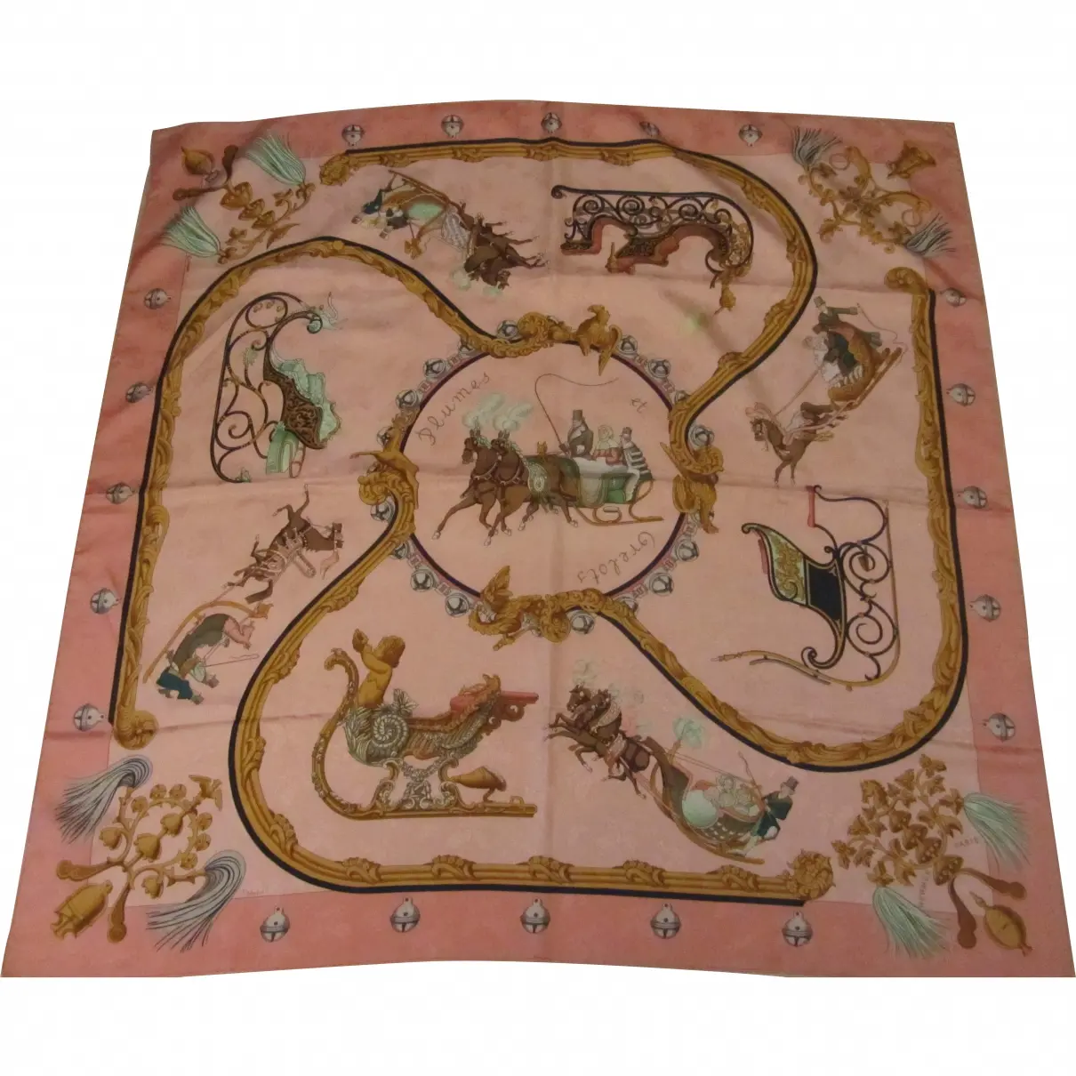 Pink Silk Silk handkerchief Hermès