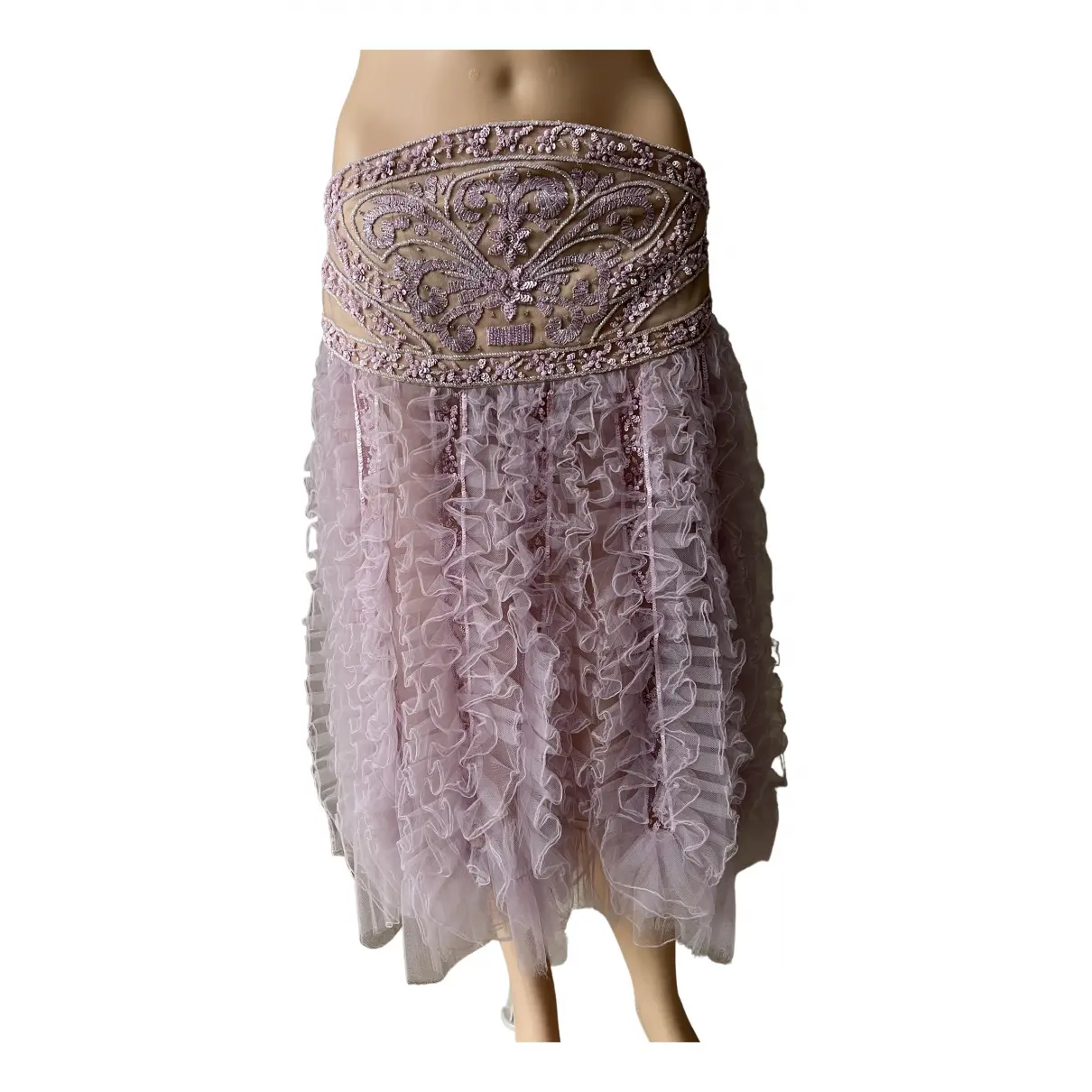 Silk mid-length skirt Valentino Garavani
