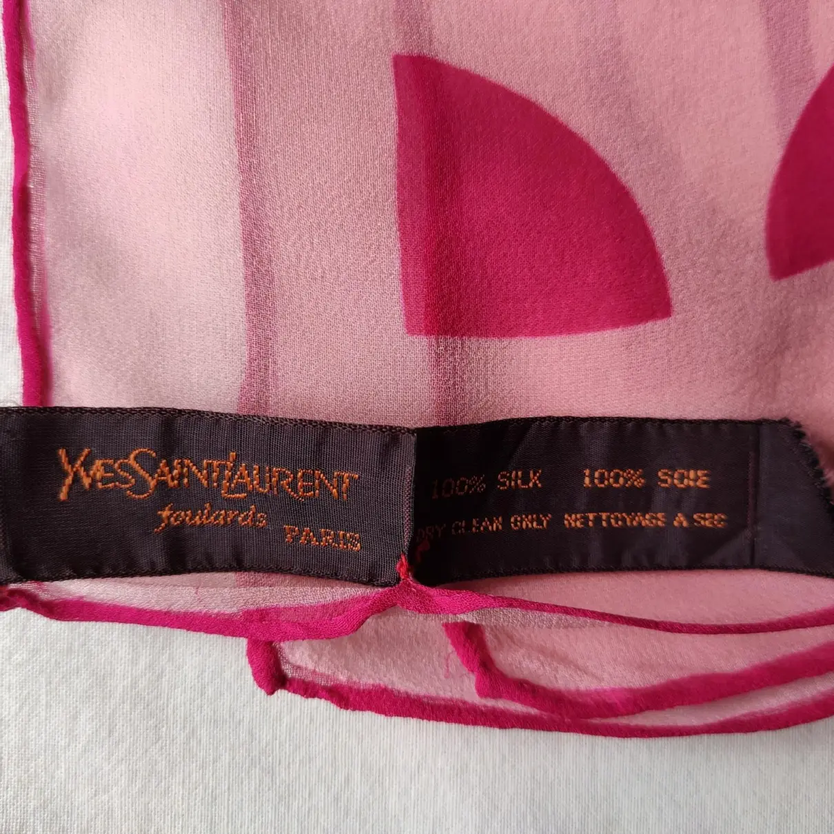 Silk neckerchief Yves Saint Laurent - Vintage