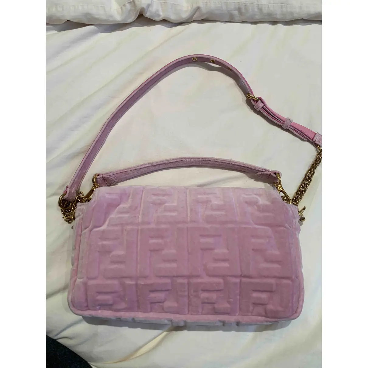 Buy Fendi Baguette velvet handbag online