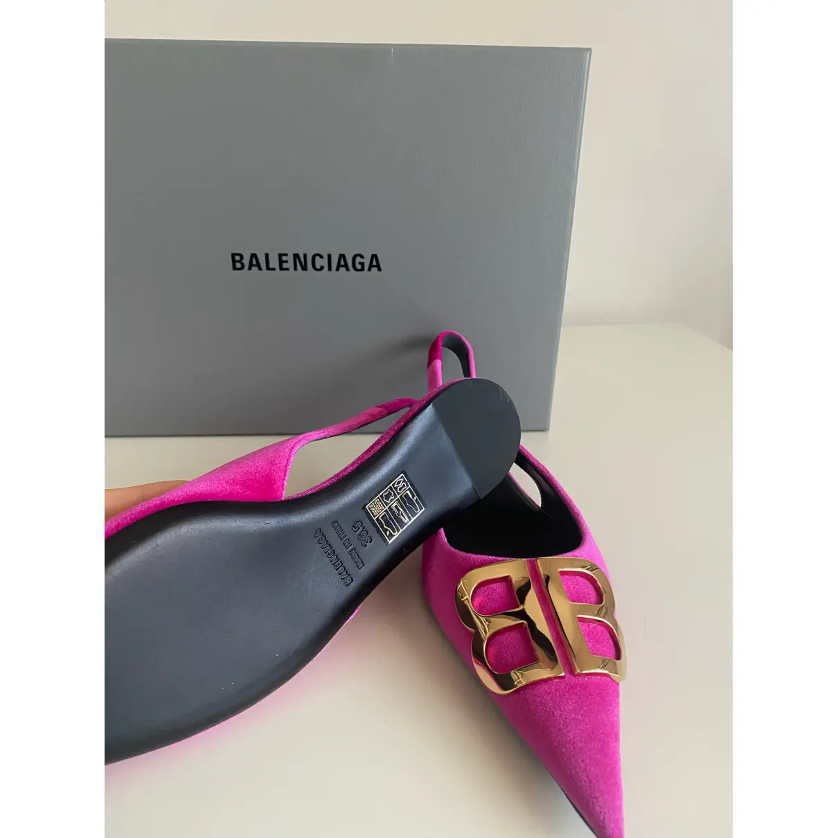 Velvet sandals Balenciaga