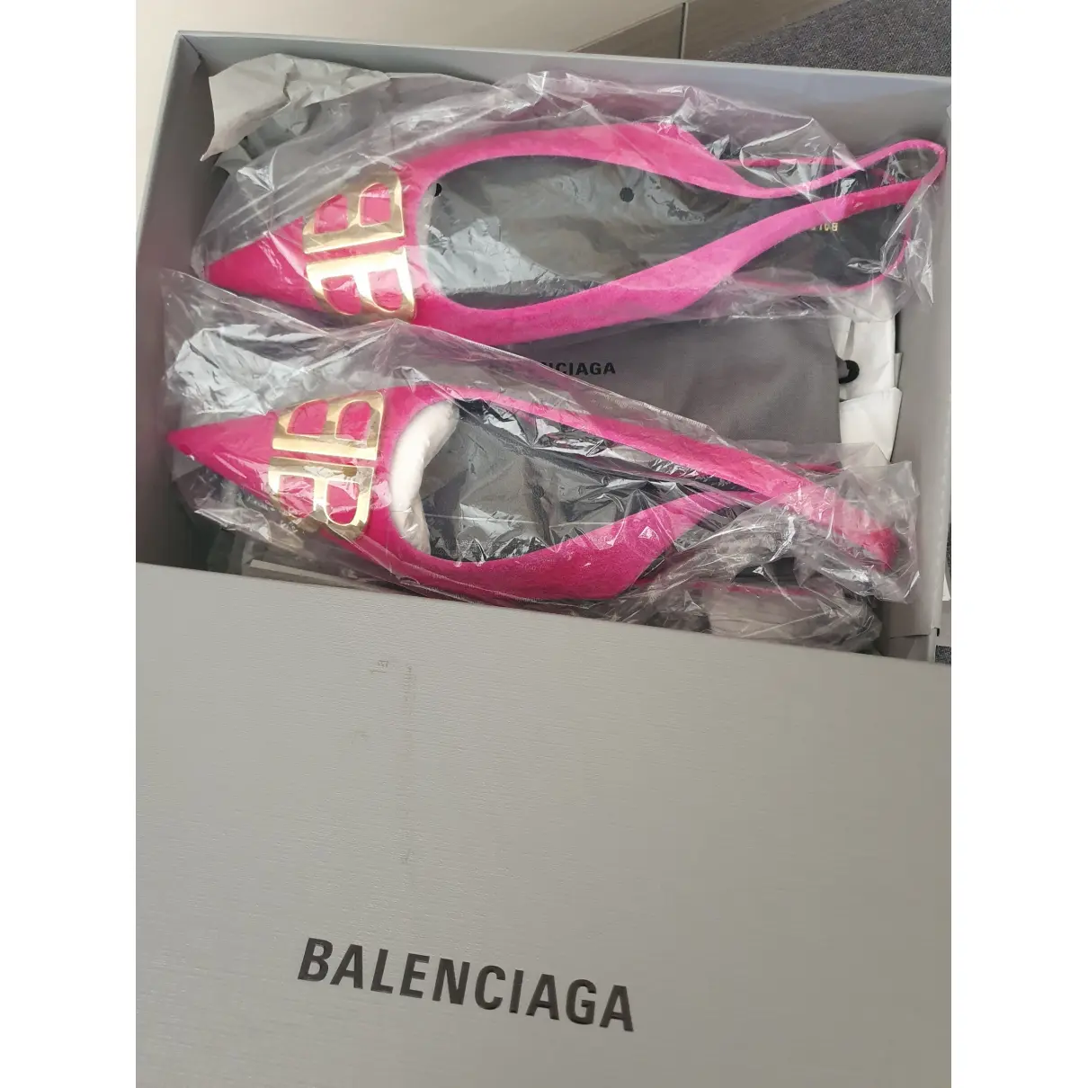 Buy Balenciaga BB velvet mules online
