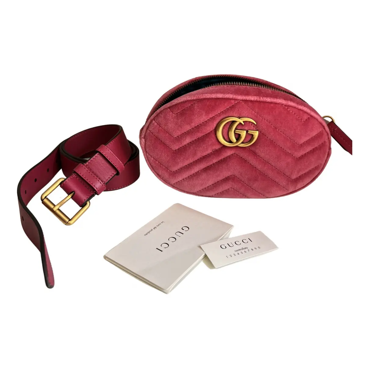 GG Marmont Oval velvet handbag Gucci