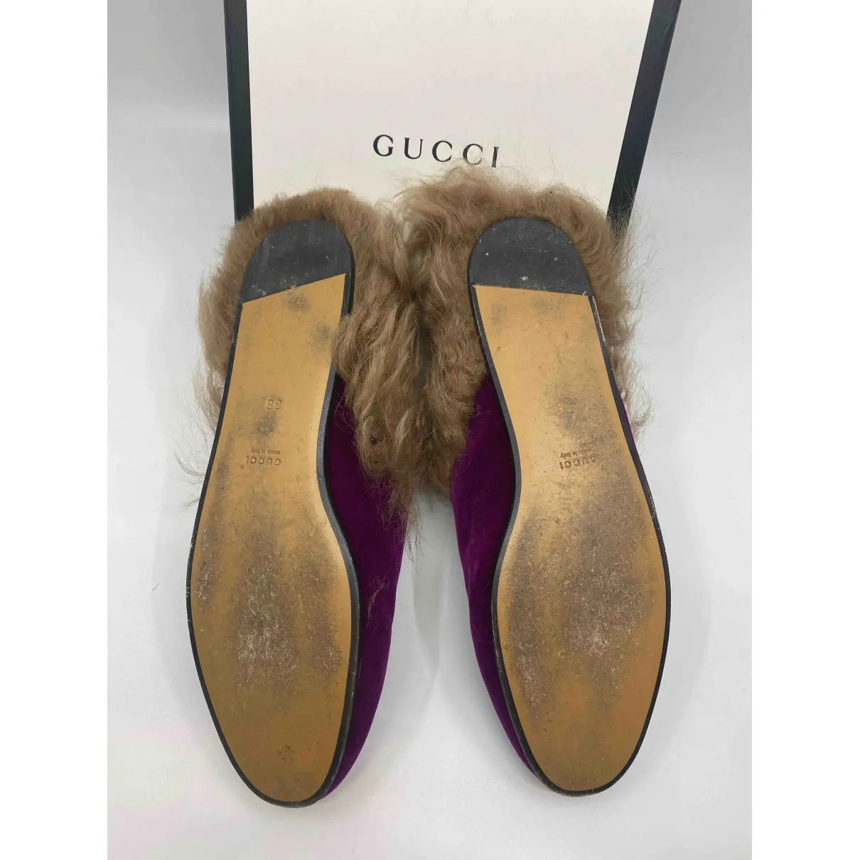 Velvet mules Gucci