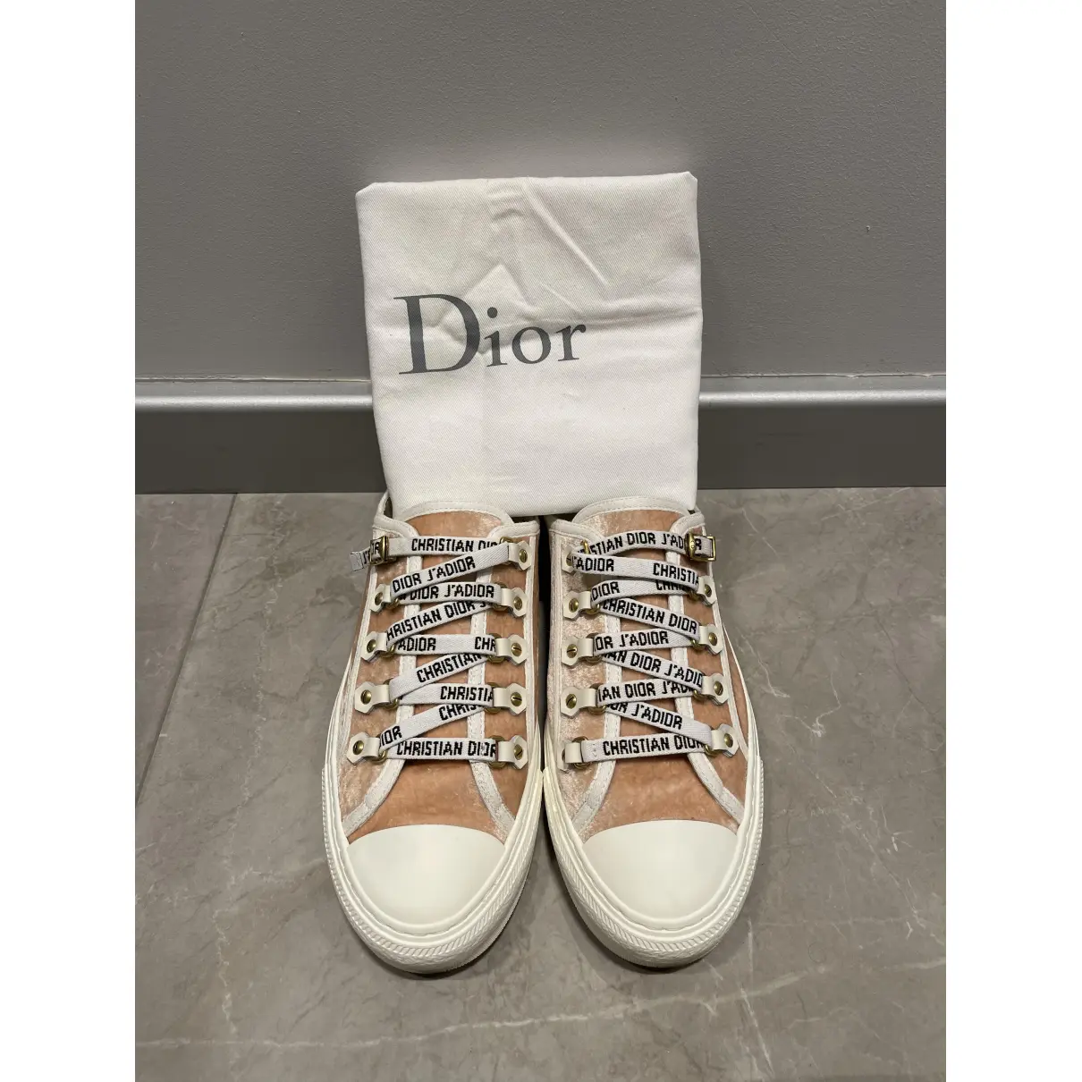 Buy Dior Walk 'n' Dior velvet trainers online