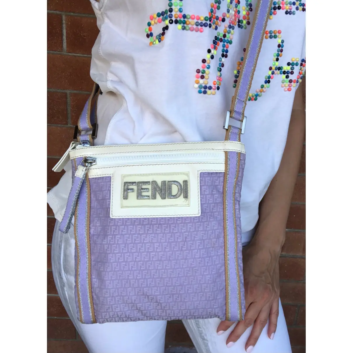 FF cloth crossbody bag Fendi - Vintage