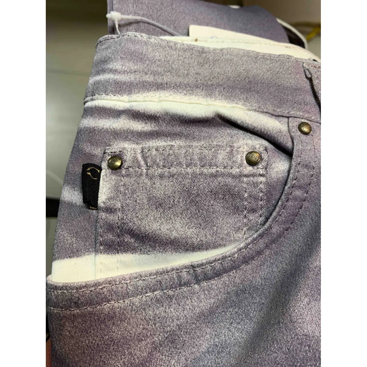 Buy Just Cavalli Purple Cotton - elasthane Jeans online - Vintage