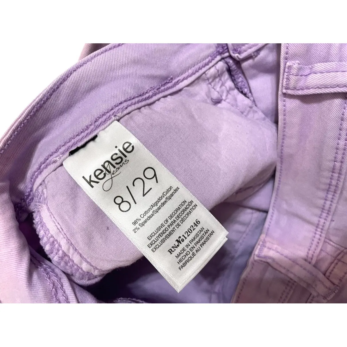 Slim jeans Kensie Purple size 29 US in Cotton - elasthane - 31061405