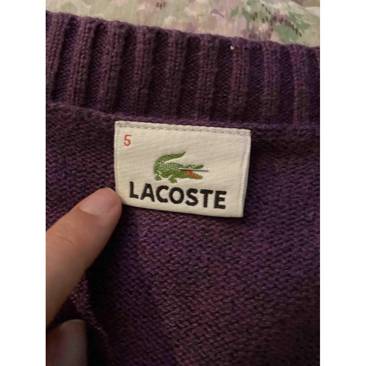 Buy Lacoste Purple Cotton Knitwear & Sweatshirt online