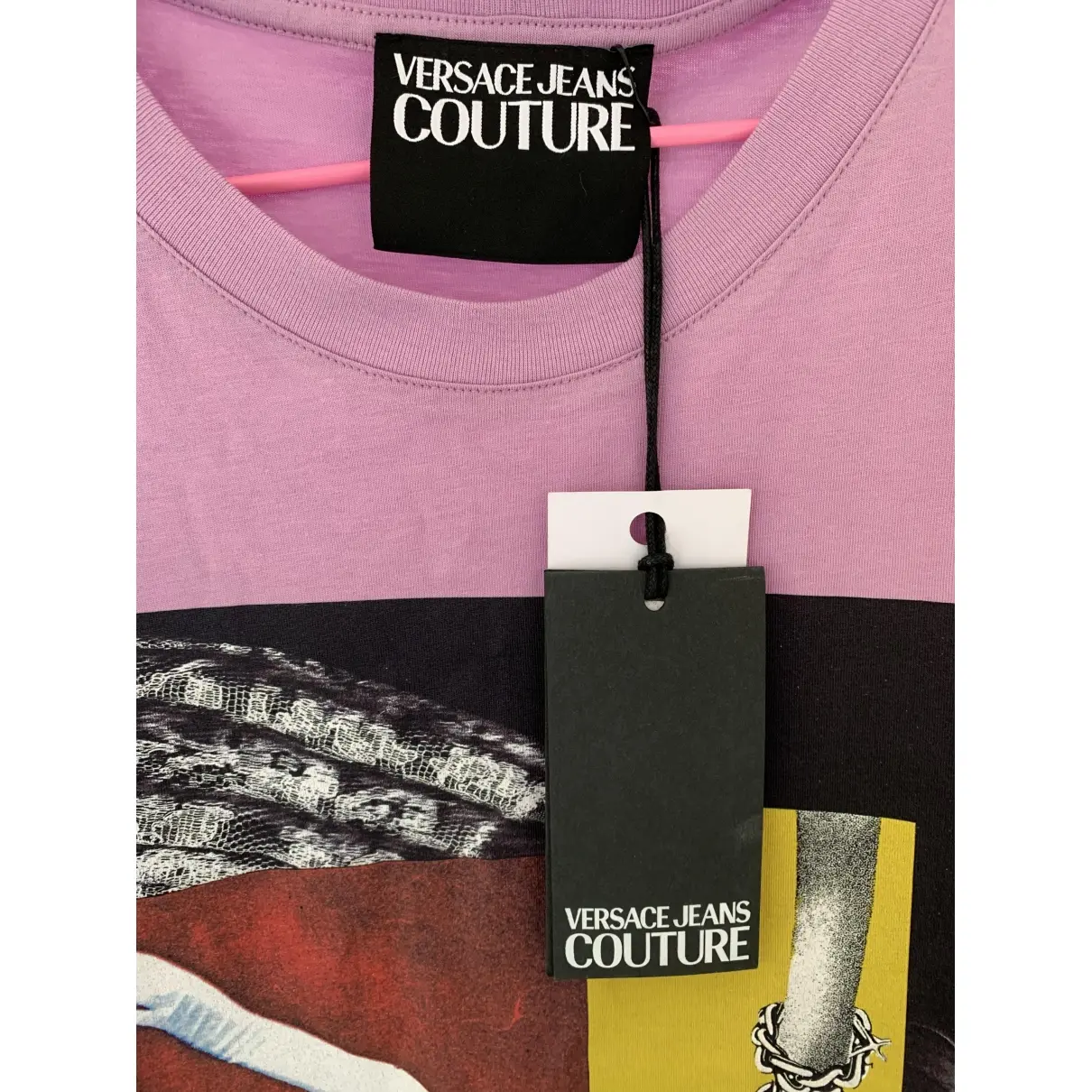 Buy Versace Jeans Couture Purple Cotton T-shirt online