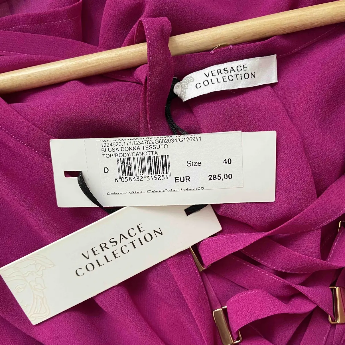 Buy Versace Purple Cotton Top online