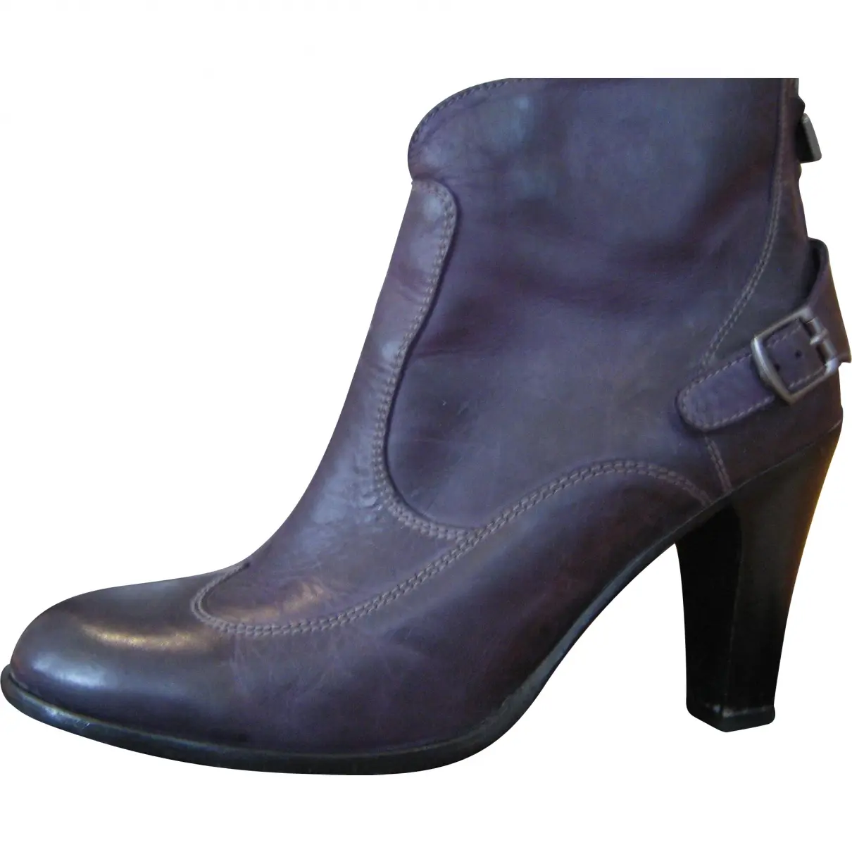 Purple Leather Ankle boots Belstaff