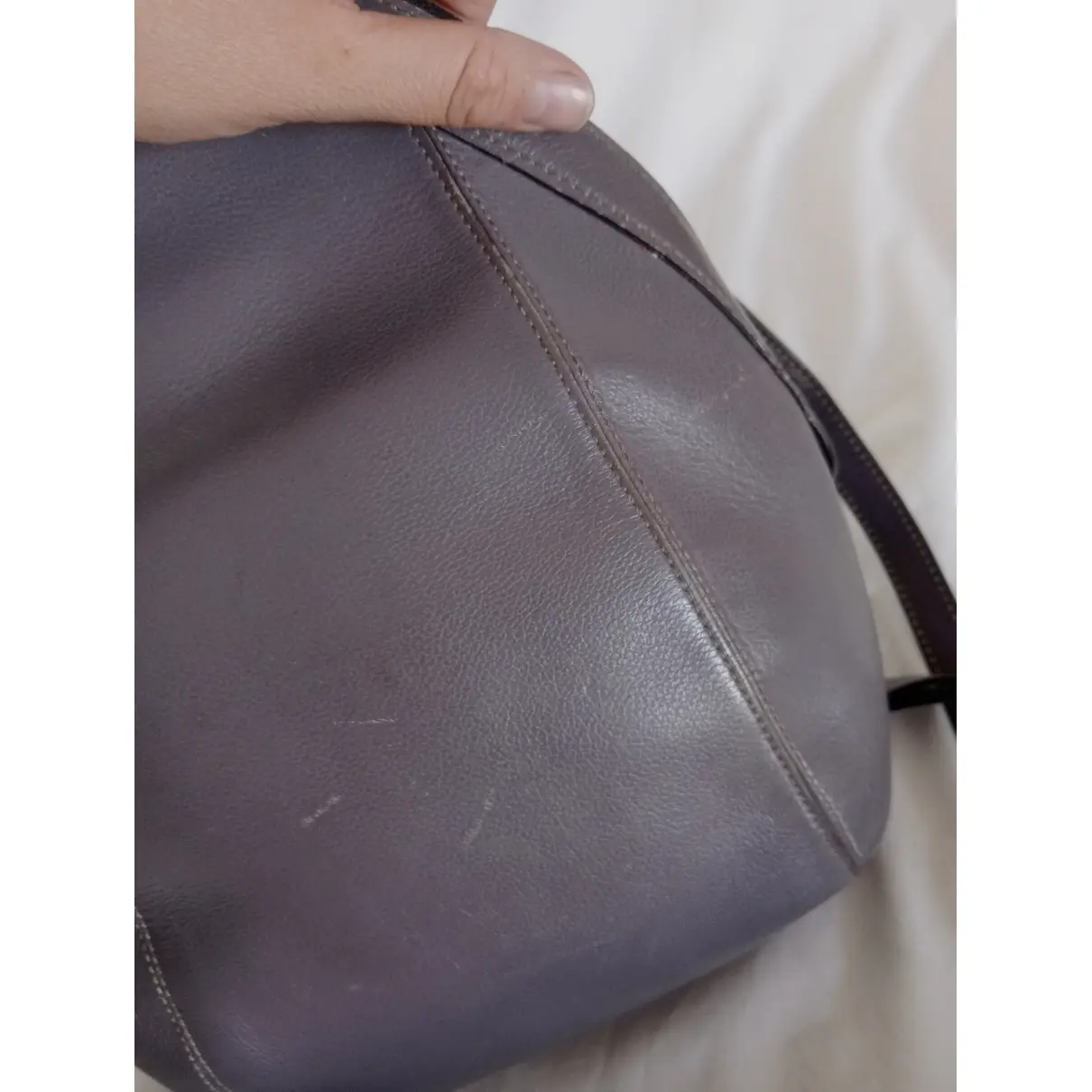 Leather backpack Delvaux