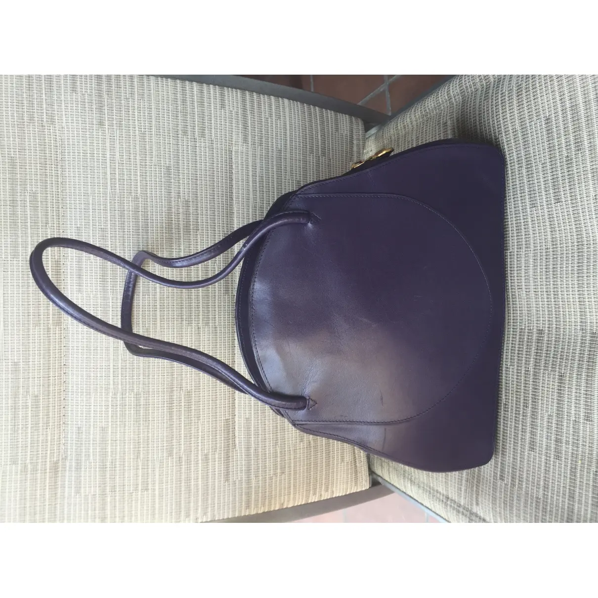 Purple Leather Handbag Gianni Versace - Vintage