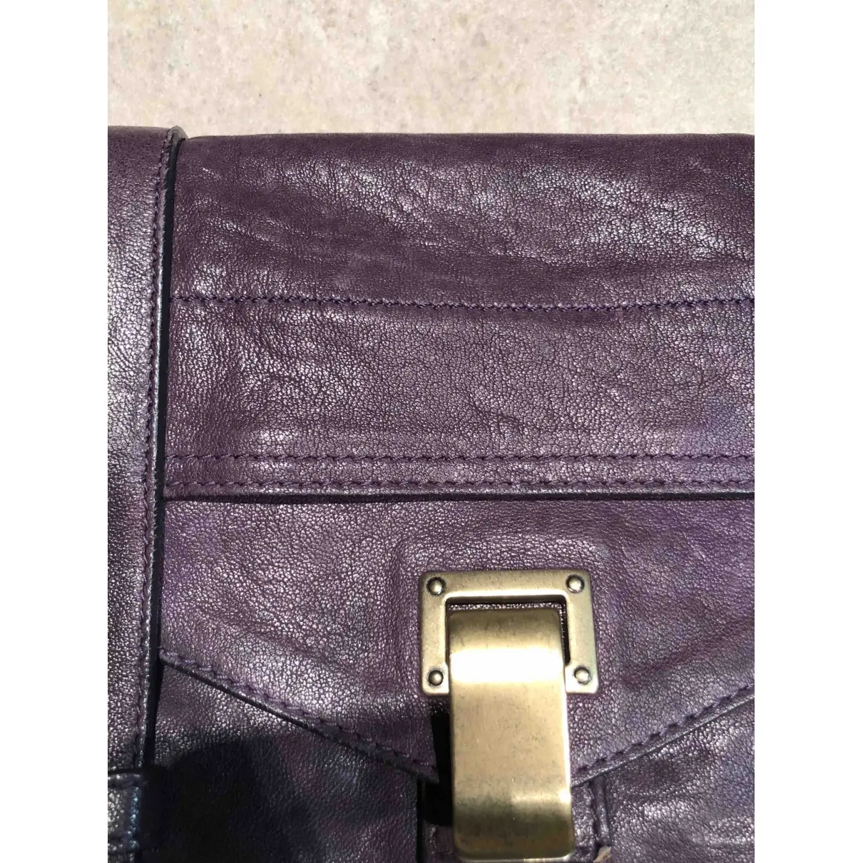 Buy Proenza Schouler PS1 leather clutch bag online