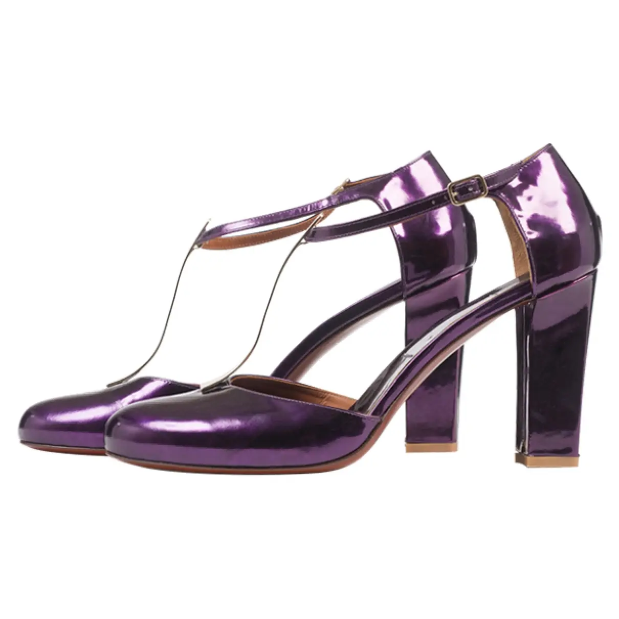 Purple Leather Sandals Lanvin