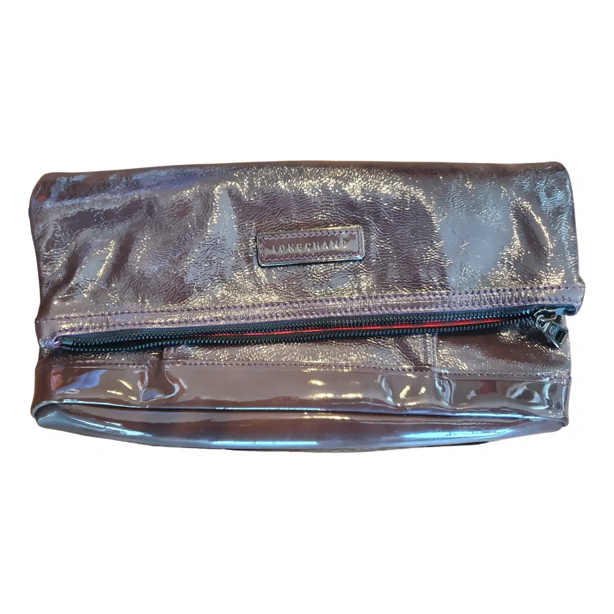 3D patent leather clutch bag Longchamp