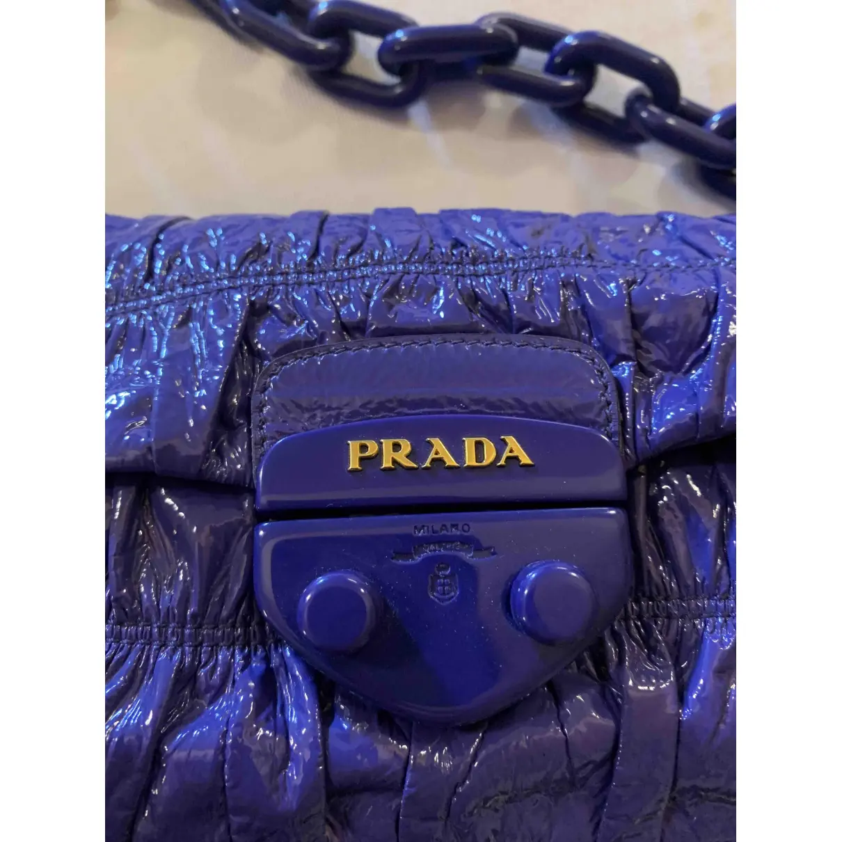 Patent leather handbag Prada