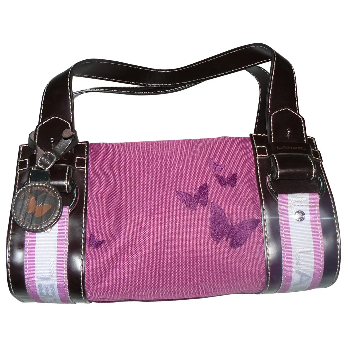 Purple Polyester Handbag Lancel