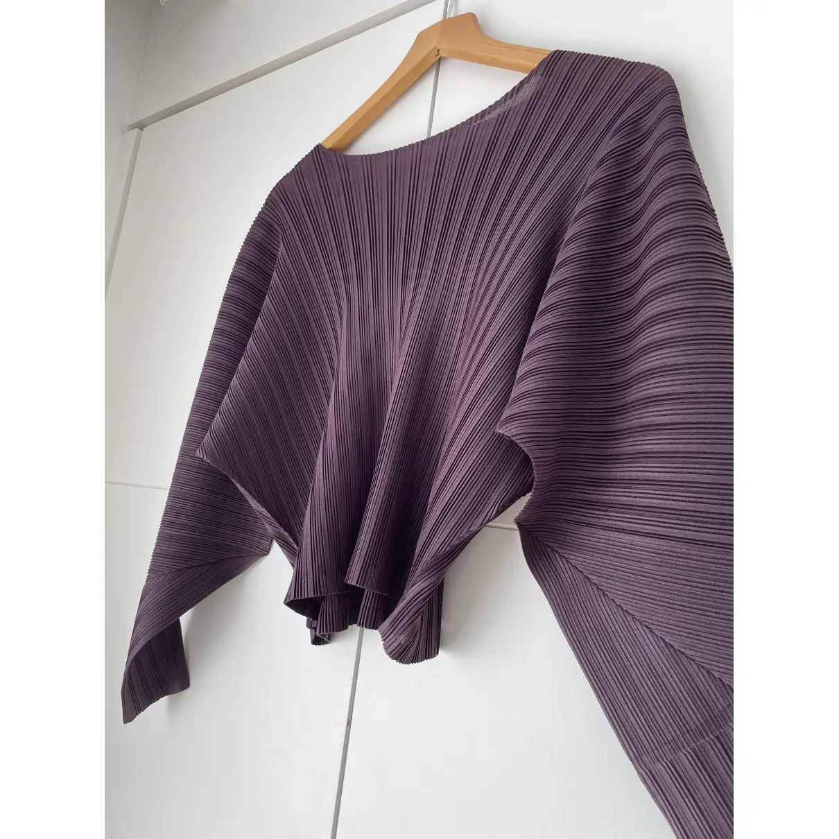 Buy Pleats Please Purple Polyester Top online