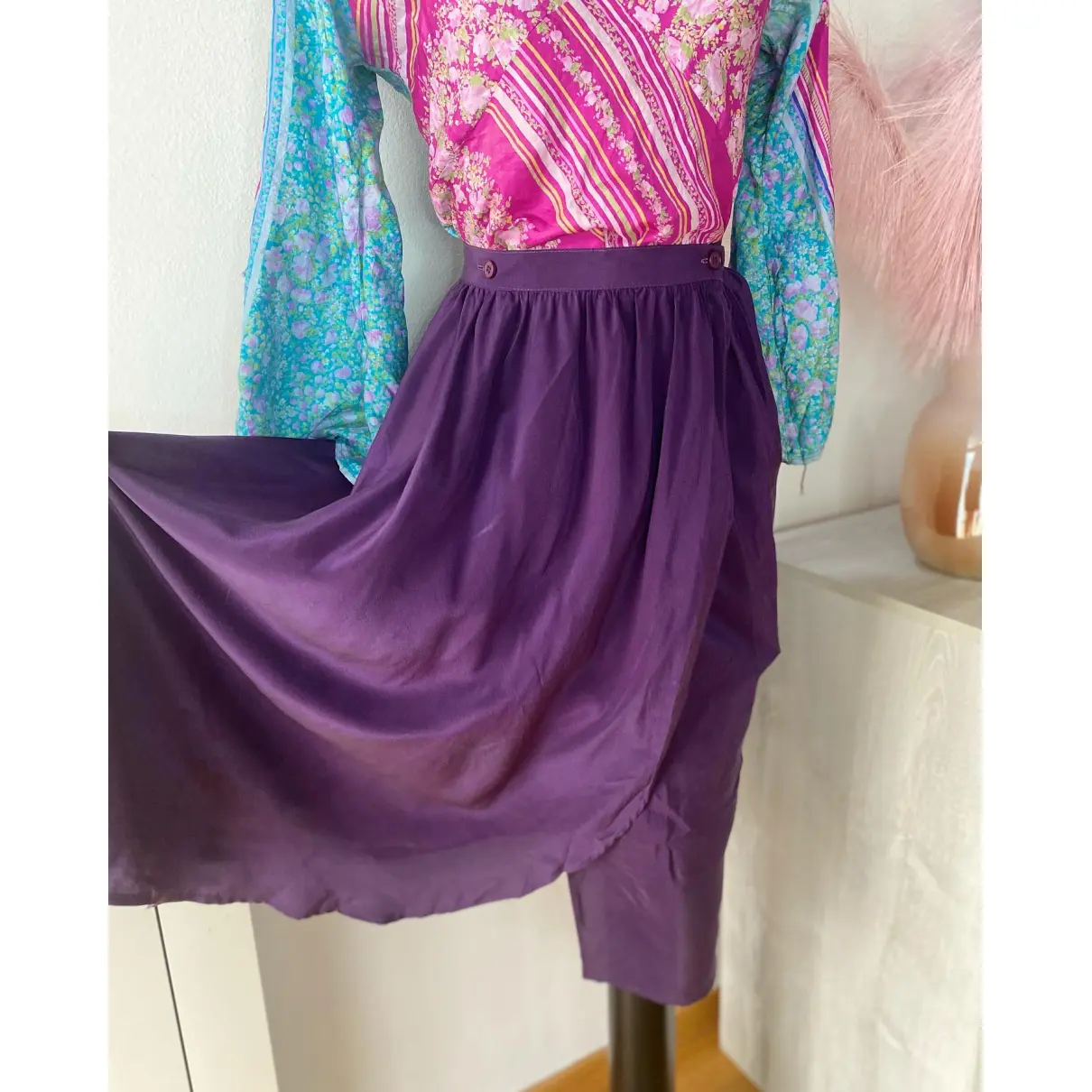 Buy Alberta Ferretti Silk maxi skirt online - Vintage