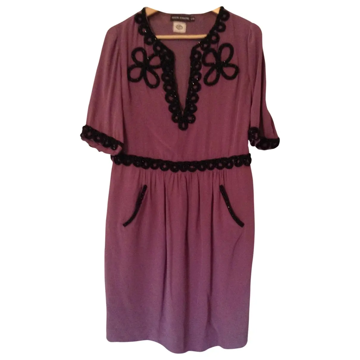 Purple Silk Dress Antik Batik