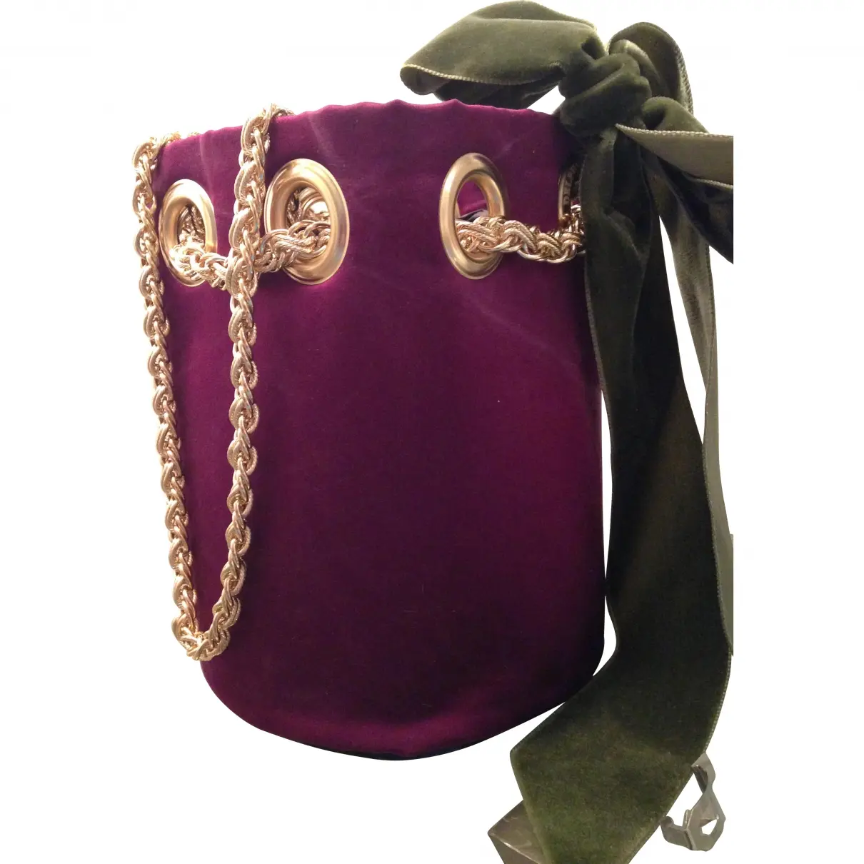 Purple Silk Handbag Delphine Delafon