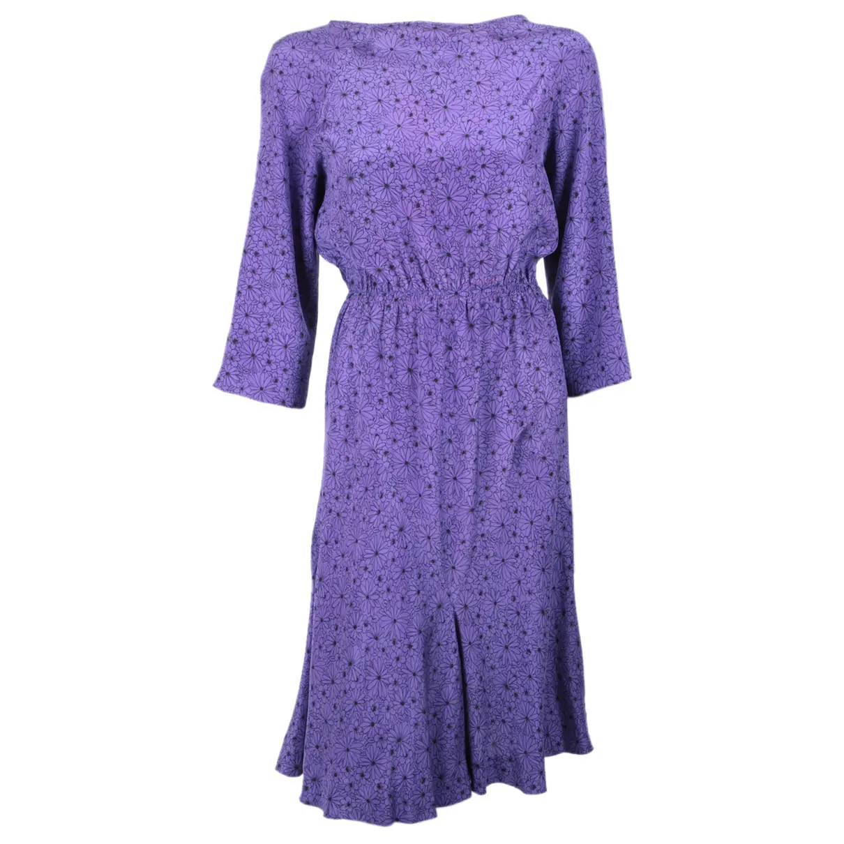 Silk mid-length dress Jean Patou - Vintage