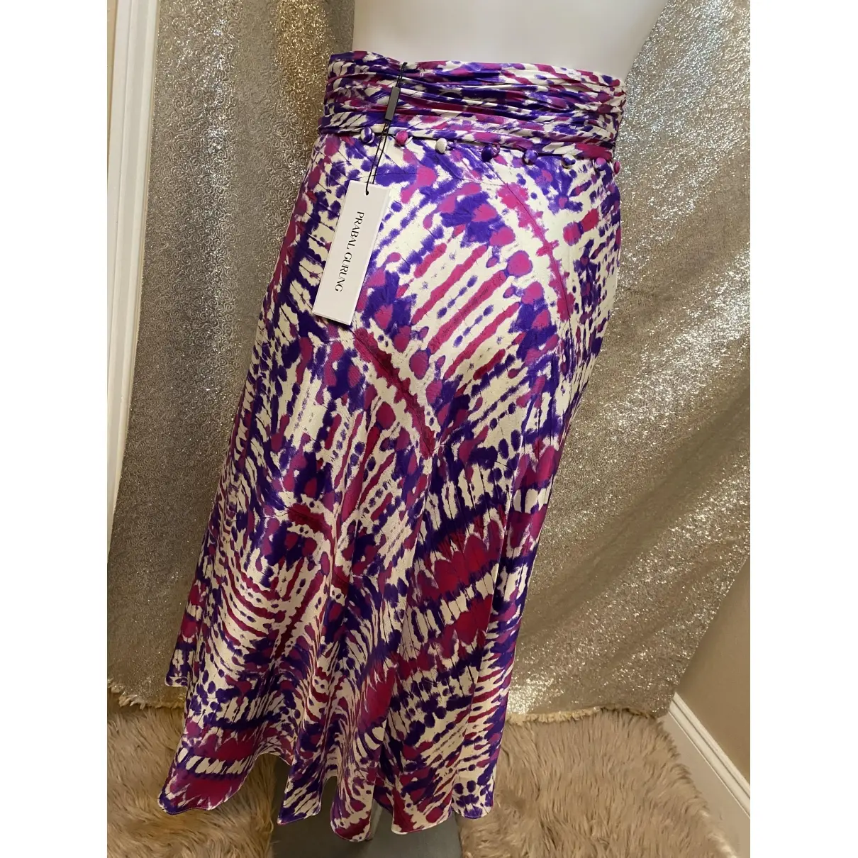 Buy Prabal Gurung Silk mid-length skirt online