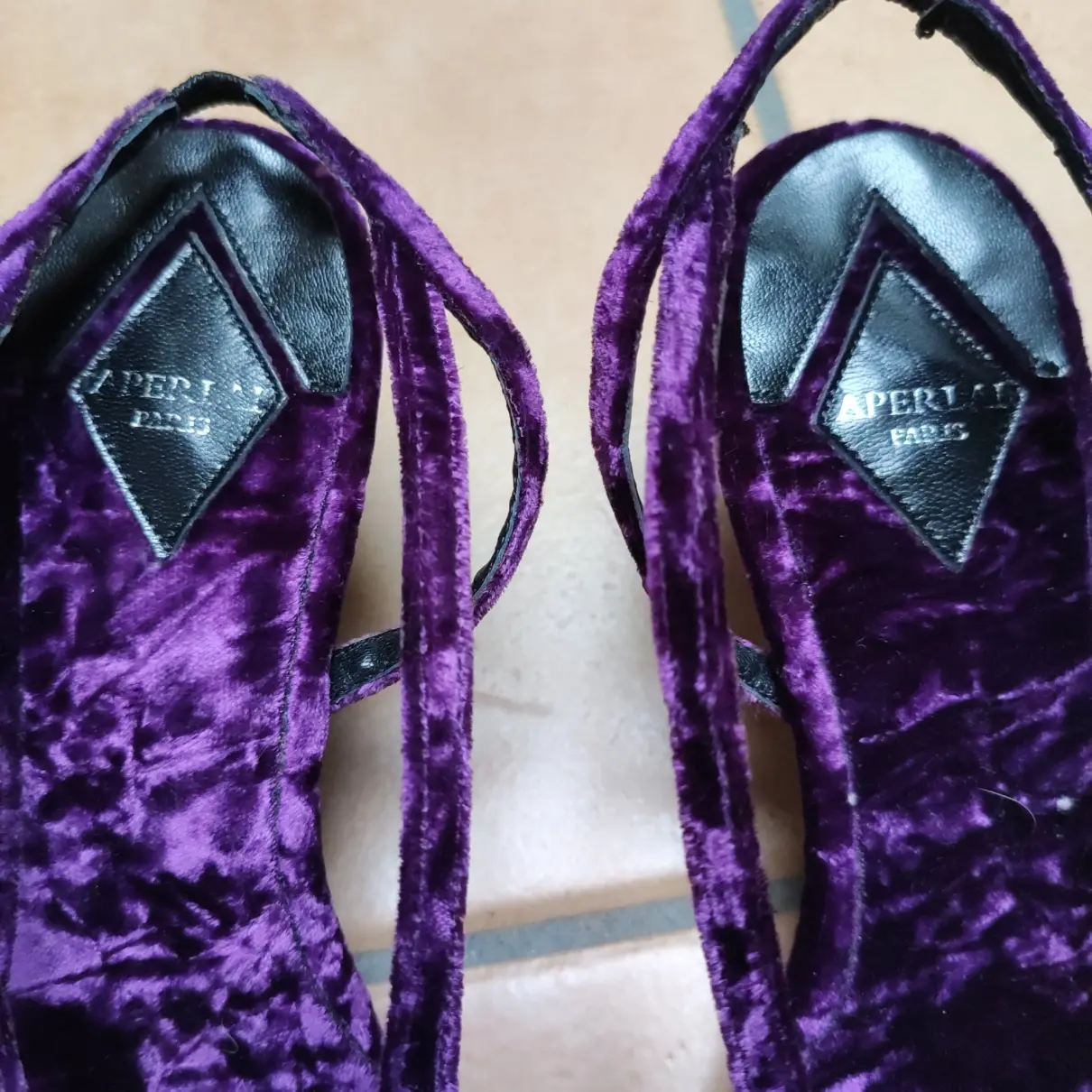 Buy Aperlai Velvet sandals online
