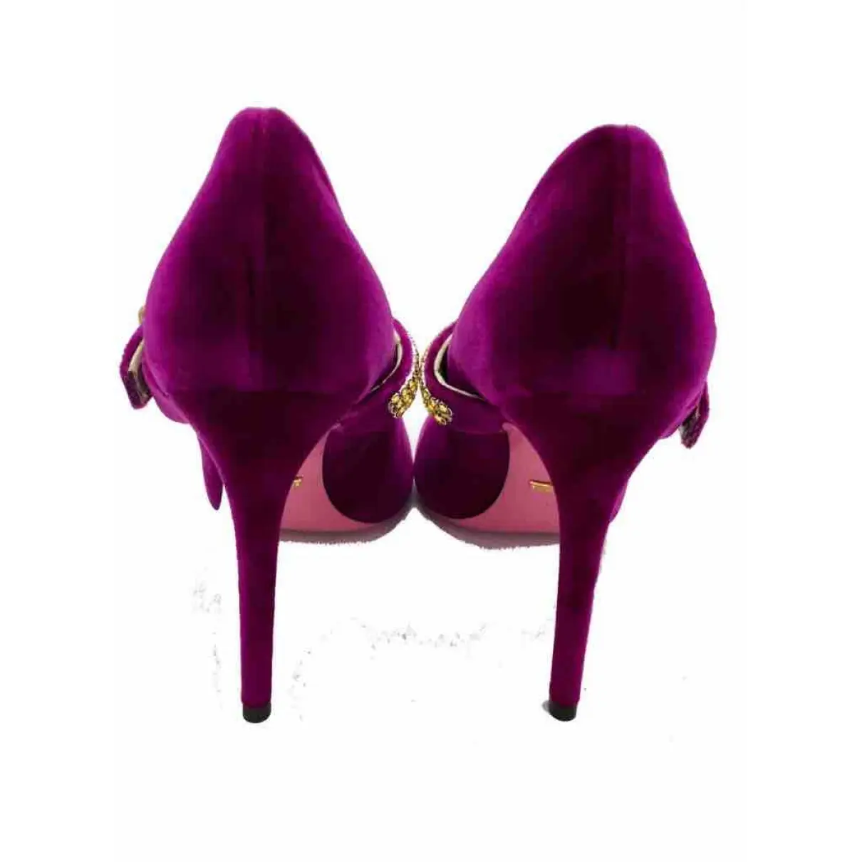 Buy Gucci Sylvie velvet heels online