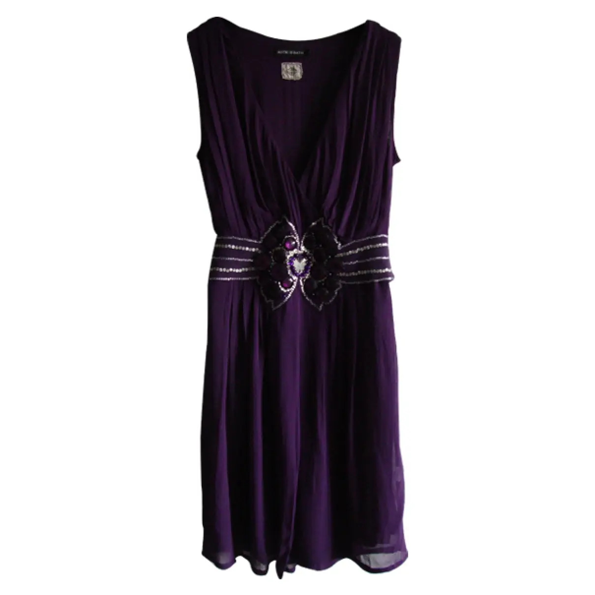 Purple Viscose Dress Antik Batik