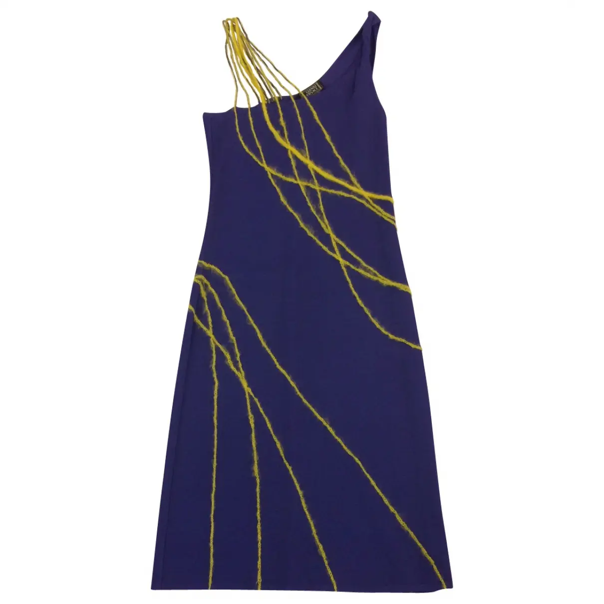 Purple Viscose Dress Gianni Versace
