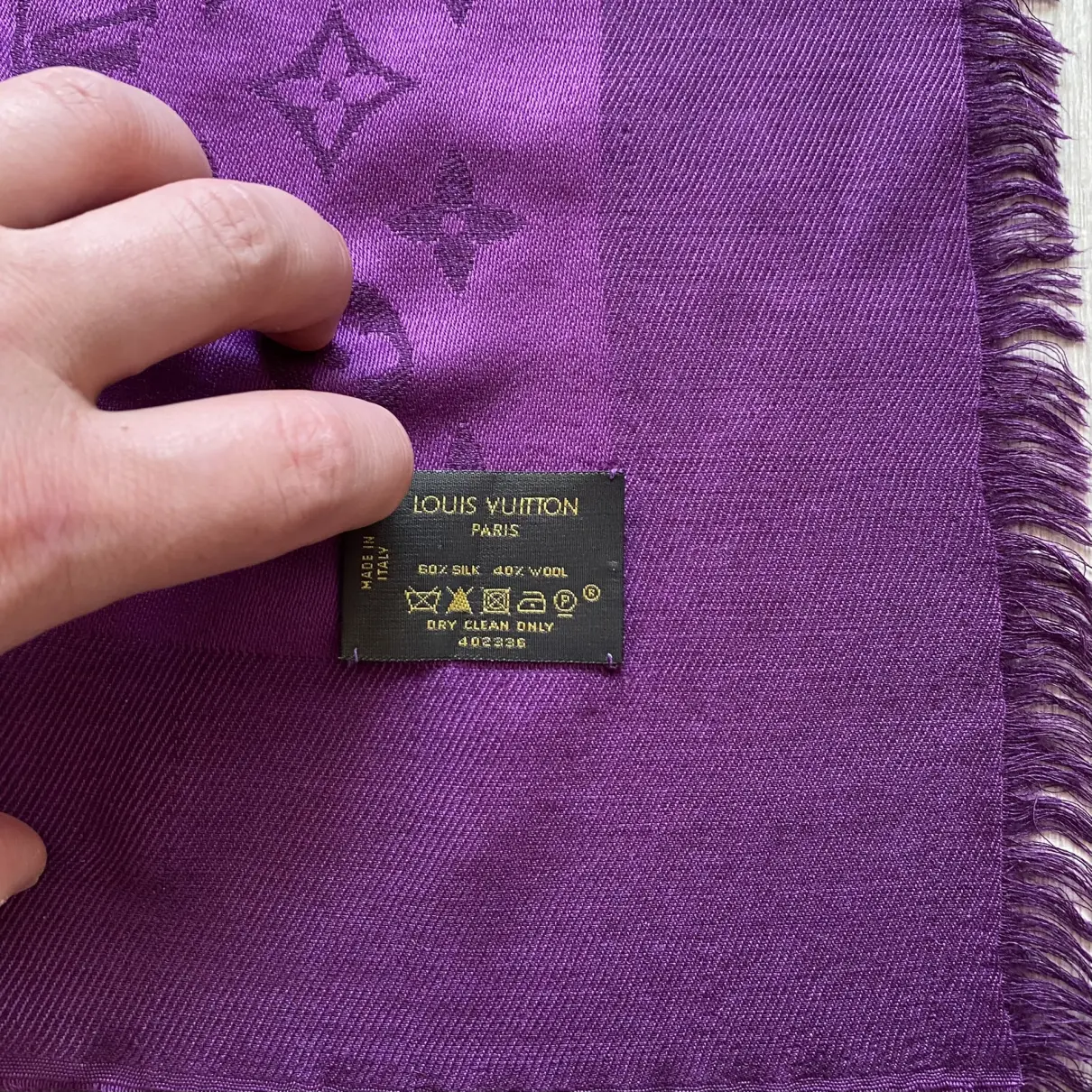 Buy Louis Vuitton Châle Monogram wool scarf online