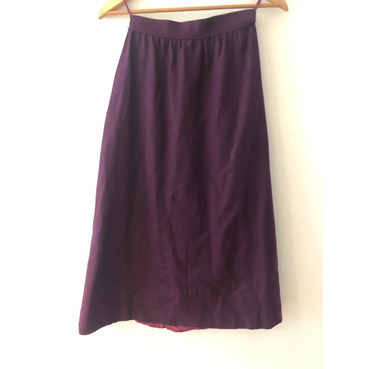 Buy Yves Saint Laurent Wool maxi skirt online - Vintage
