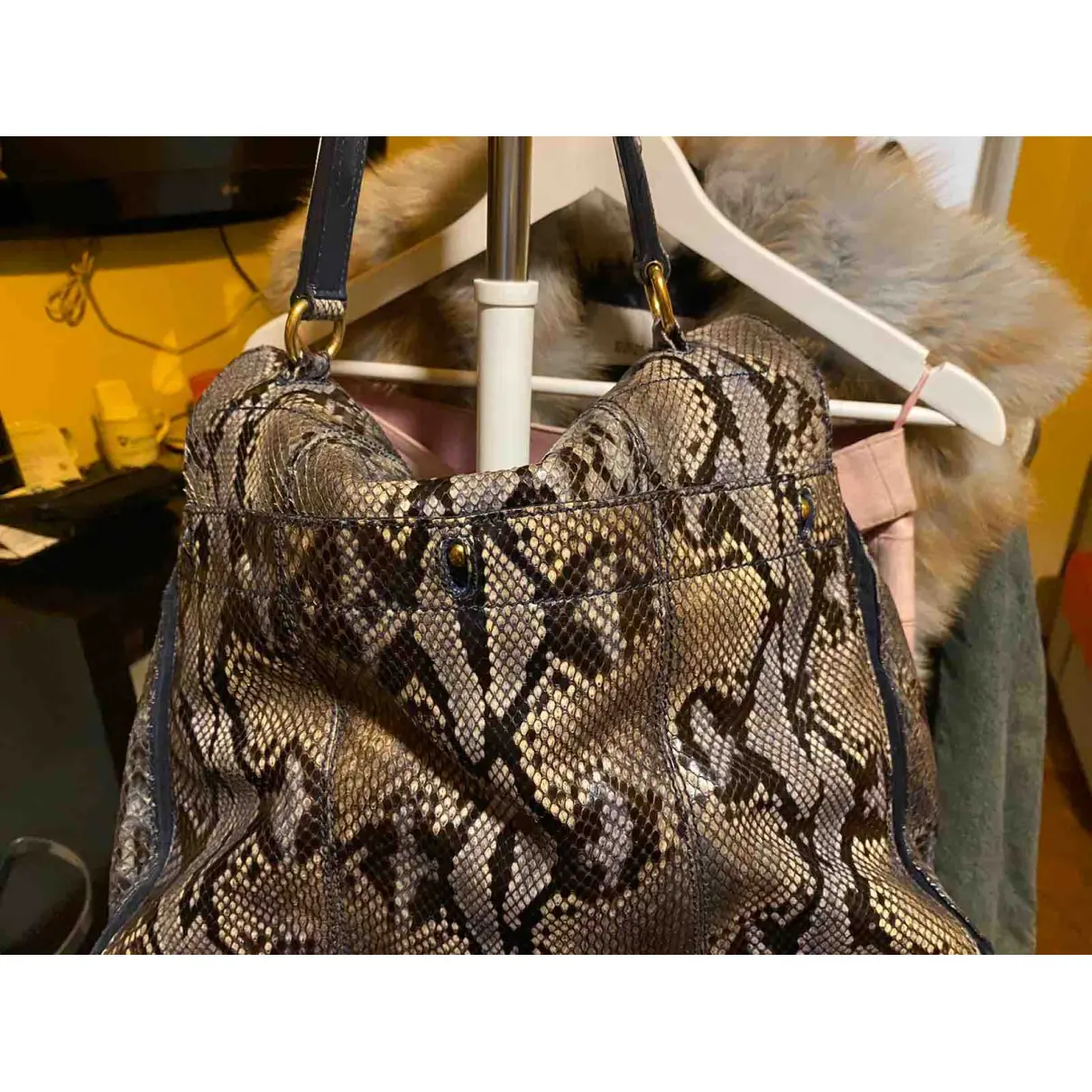 Buy Yves Saint Laurent Muse Two python handbag online