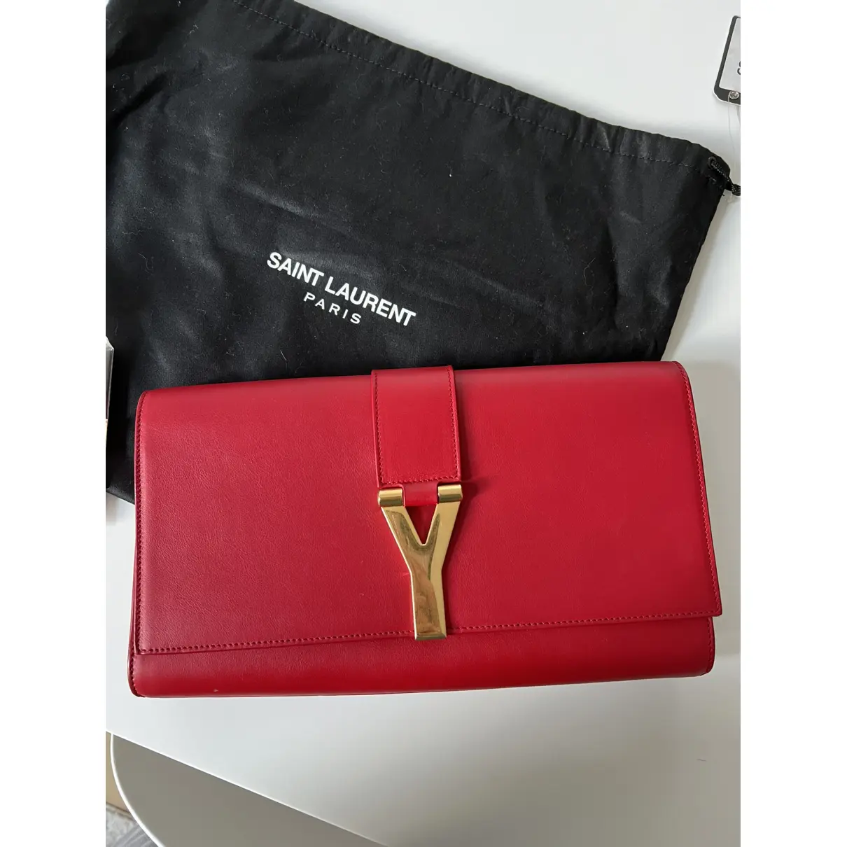 Buy Saint Laurent Chyc cloth clutch bag online
