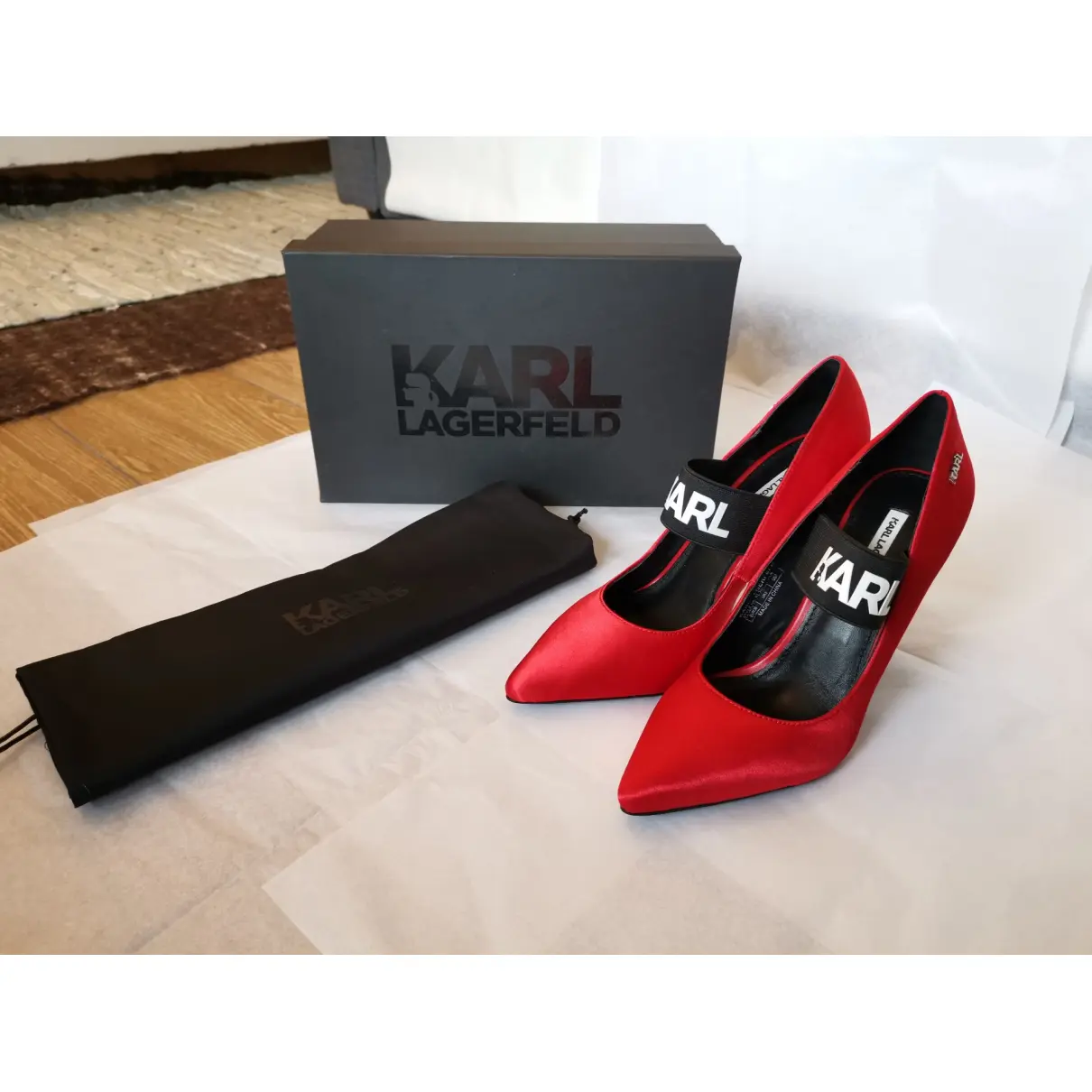 Cloth heels Karl Lagerfeld